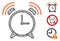 Alarm Clock Ring Web Vector Mesh Illustration