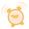 Alarm clock ringing icon cartoon vector. Ring wake