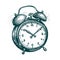 Alarm clock is ringing, wake-up call. Reminder, deadline concept. sketch vector illustration