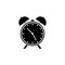 Alarm clock solid icon, school and office element,