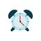 Alarm clock time education school icon design