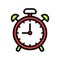 Alarm clock vector, Back to school filled design icon