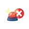 Alarm light emergency isolated icon