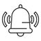Alarm ringer bell icon outline vector. Secured coverage