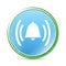 Alarm ringing bell icon natural aqua cyan blue round button