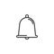 Alarm, service bell, handbell line icon