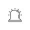 Alarm siren line icon