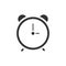 Alarm wake-up time icon flat