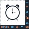 Alarm wake-up time icon flat