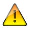 : Alarm warning sign yellow shining - technology - virus