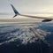 Alaska Airlines flight over Mount Rainier Washington