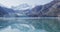 Alaska Glacier Bay Johns Hopkins glacier front with blue water - Cruise travel