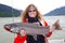 Alaska - Happy Woman Holding Big Salmon