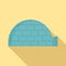 Alaska igloo icon, flat style