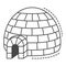 Alaska igloo icon, outline style