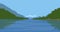 Alaska landscape vector illustration