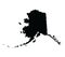 Alaska map silhouette.