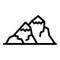 Alaska mountain icon outline vector. Glacier winter