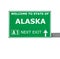 ALASKA road sign isolated on white