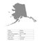 Alaska. States of America territory on white background. Separate state. Vector illustration
