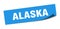 Alaska sticker. Alaska square peeler sign.