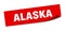 Alaska sticker. Alaska square peeler sign.