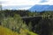 Alaska- Wrangell National Park- View of a Bridge Over a Deep Go