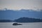 Alaskan Mountains and Ocean with reflection