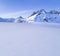 Alaskan mountains with snow field