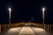 Alassio pier in the night, Italy