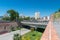 ALBA IULIA, ROMANIA - 11 AUGUST 2018: Bridge leading to the Citadel Alba-Carolina in Alba Iulia, Romania.