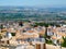 Albaicin, Old muslim quarter, district of Granada in Spain. Houses with orange tiling. Sierra Nevada mountains. View from the top