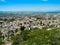 Albaicin, Old muslim quarter, white houses with orange tiling roofs, district of Granada in Spain. View from the top