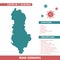 Albania Europe Country Map. Covid-29, Corona Virus Map Infographic Vector Template EPS 10