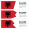 Albania Flag banners collection independence day