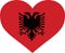 Albania Flag Country Flag Shaped Heart