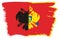 Albania Flag & Montenegro Flag Vector Hand Painted with Rounded Brush