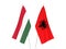 Albania and Hungary flags