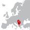 Albania Location Map on map Europe. 3d Albania flag map marker location pin. High quality map of Albania.