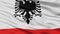 Albania Naval Ensign Flag Closeup View