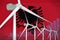 Albania wind energy power digital graph concept - environmental natural energy industrial illustration. 3D Illustration