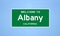 Albany, California city limit sign. Town sign from the USA.