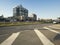 Albany, New York - Oct 15, 2019: View of Empire State Development Building from Jennings Landing Park