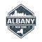 Albany New York Travel Stamp Icon Skyline City Design Tourism Art Stamp Skyline.