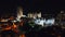 Albany at Night, Drone View, New York State Capitol, Empire State Plaza