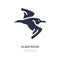 albatross icon on white background. Simple element illustration from Animals concept