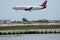 Albawings plane landing on Marco Polo Venice Airport, VCE