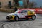 Albenga Italy - A Citroen DS3 racing car on three wheels