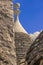 Alberobello: detail of the trullo to dry masonry. ITALY, APULIA