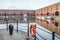 Albert Dock framing the Floating Earth